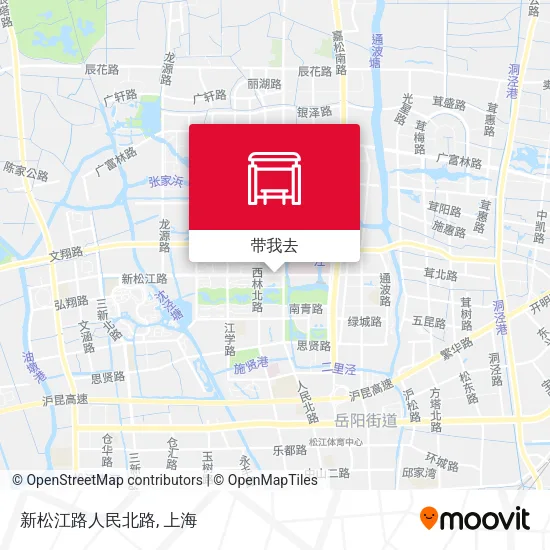 新松江路人民北路地图