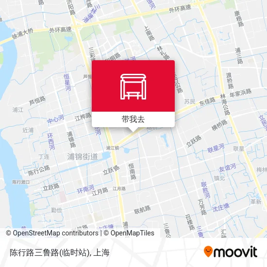 陈行路三鲁路(临时站)地图