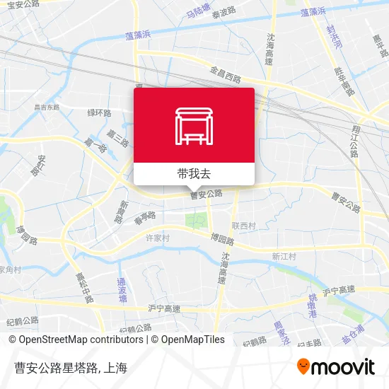 曹安公路星塔路地图