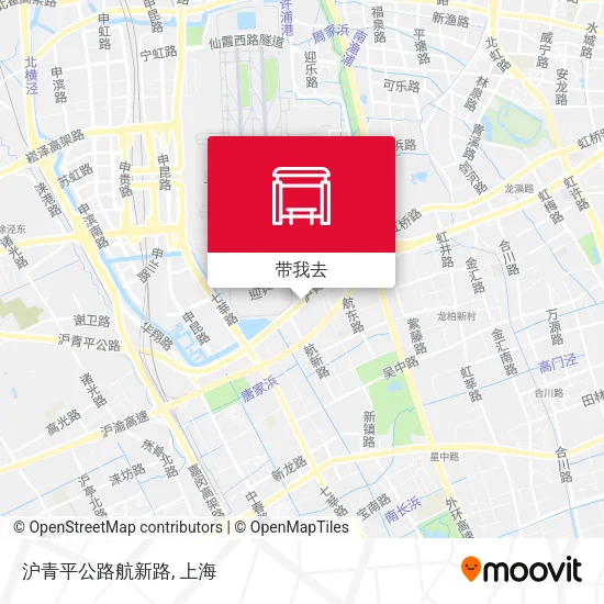 沪青平公路航新路地图