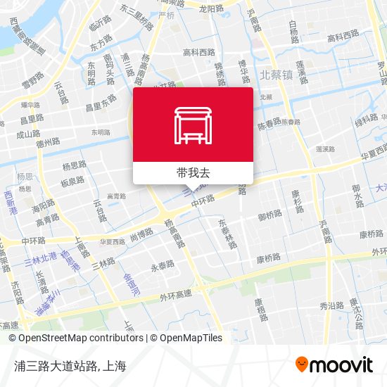 浦三路大道站路地图