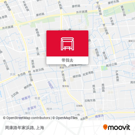 周康路年家浜路地图