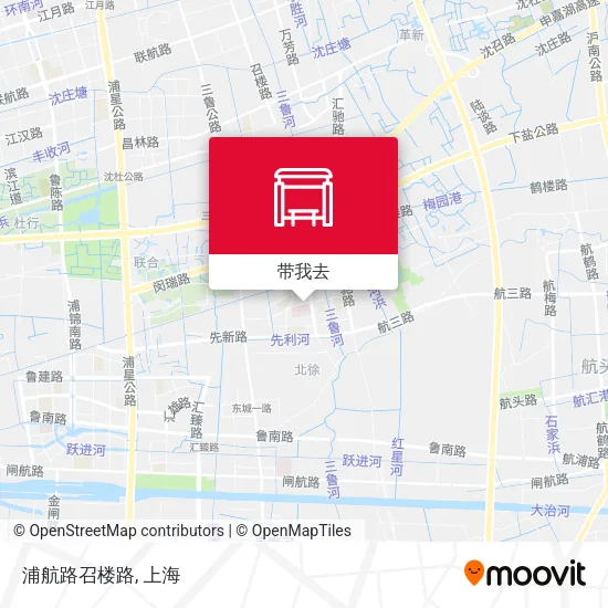 浦航路召楼路地图