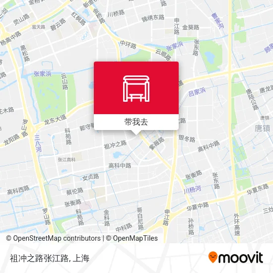 祖冲之路张江路地图