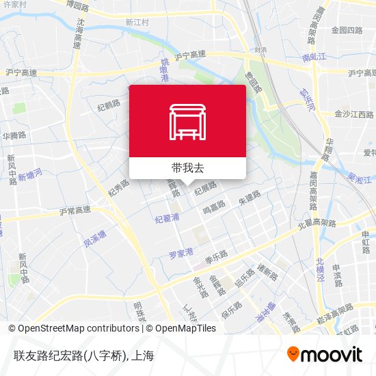 联友路纪宏路(八字桥)地图