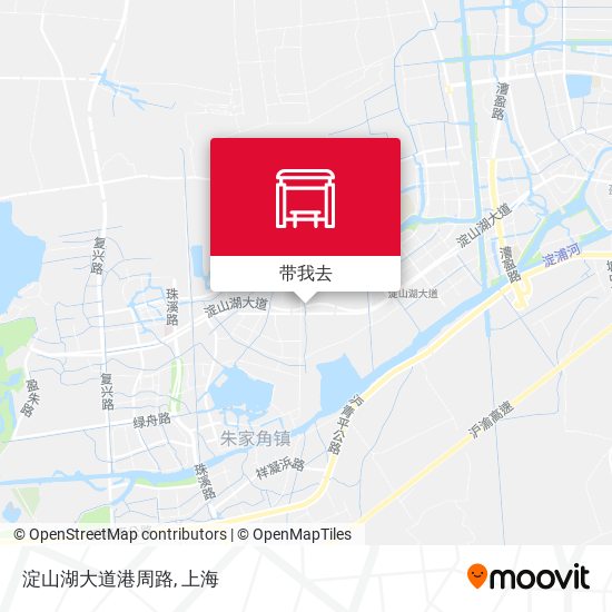 淀山湖大道港周路地图