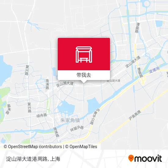 淀山湖大道港周路地图