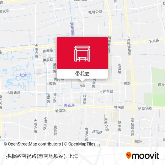 拱极路南祝路(惠南地铁站)地图
