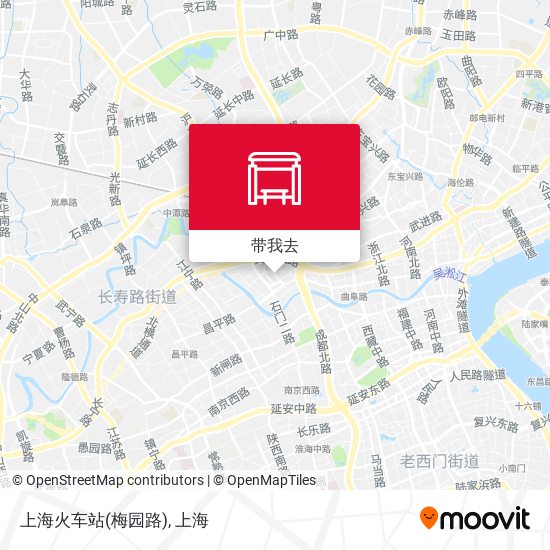 上海火车站(梅园路)地图