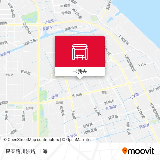 民春路川沙路地图