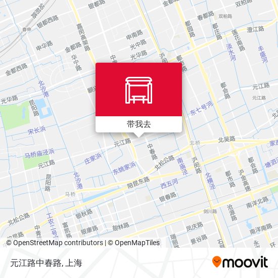 元江路中春路地图