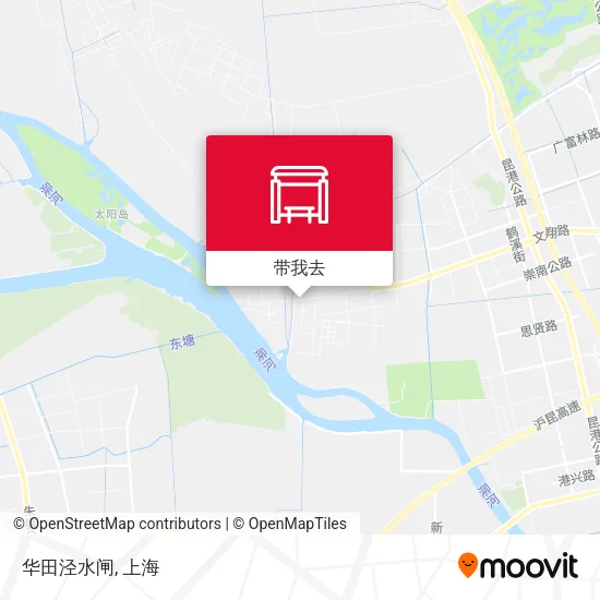 华田泾水闸地图