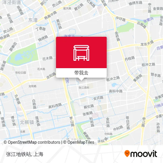 张江地铁站地图