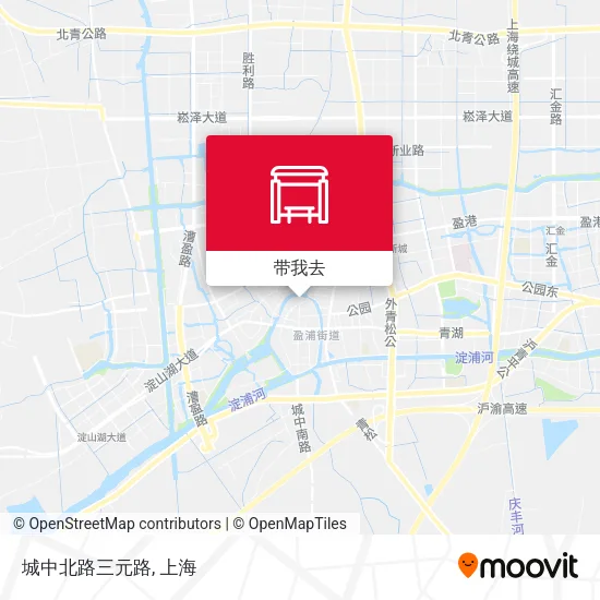 城中北路三元路地图