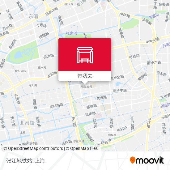 张江地铁站地图