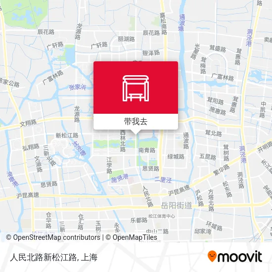 人民北路新松江路地图