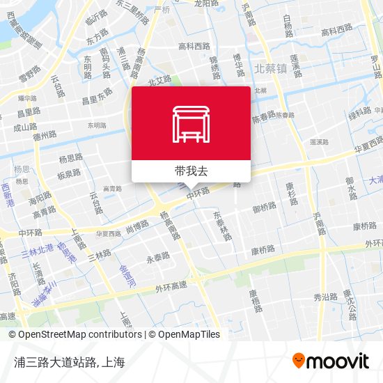 浦三路大道站路地图