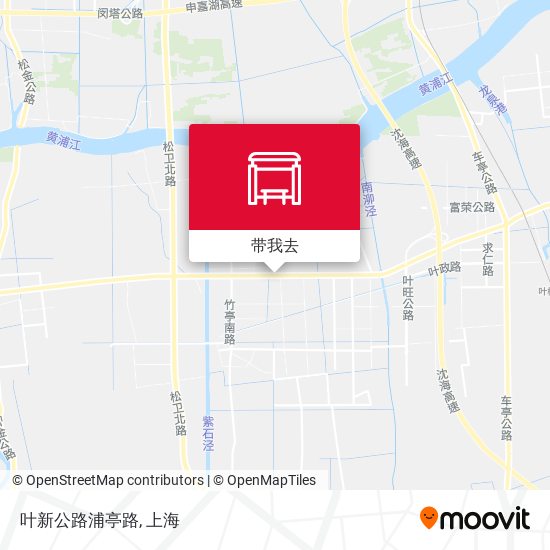 叶新公路浦亭路地图