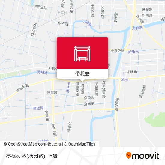 亭枫公路(塘园路)地图