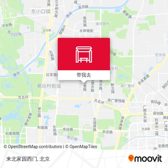 来北家园西门地图
