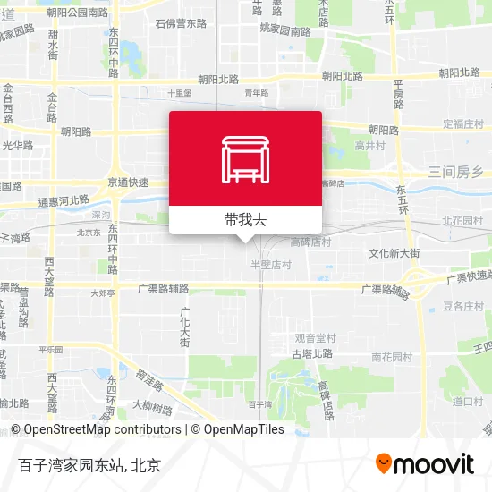 百子湾家园东站地图