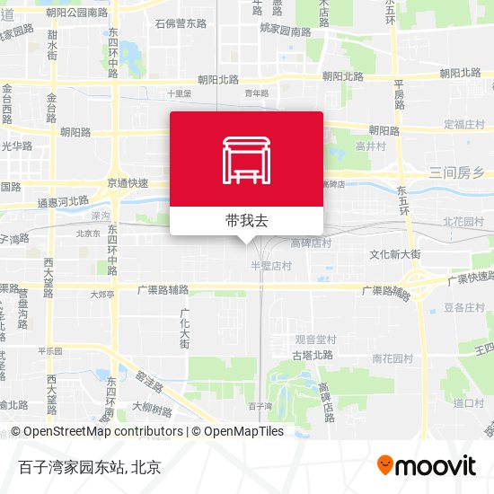 百子湾家园东站地图