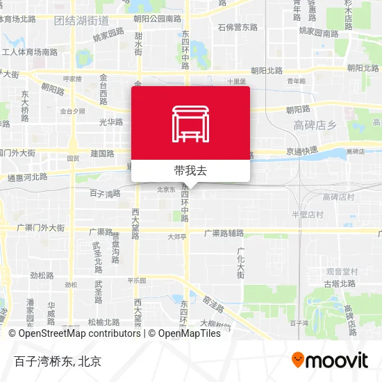 百子湾桥东地图
