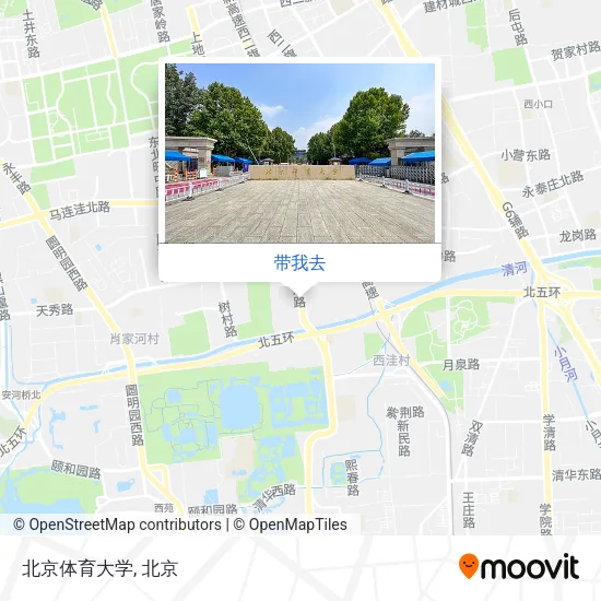 北京体育大学地图