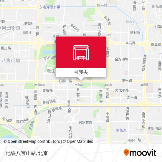 地铁八宝山站地图