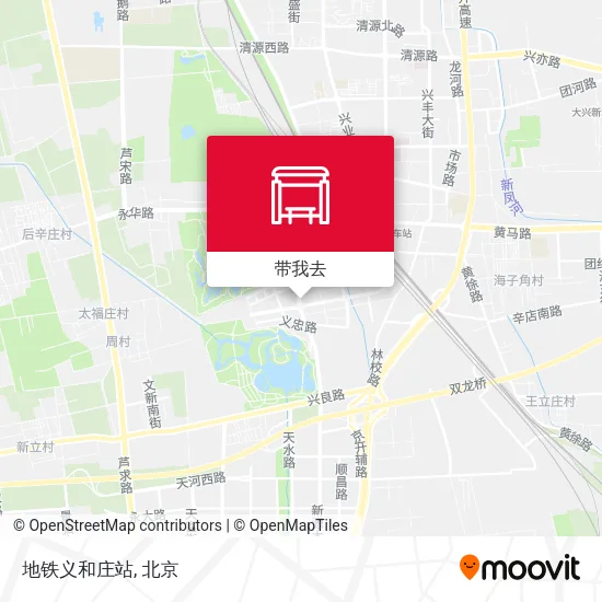 地铁义和庄站地图