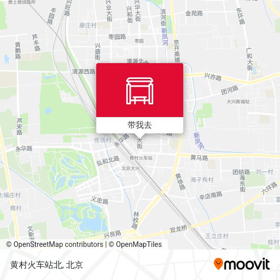 黄村火车站北地图