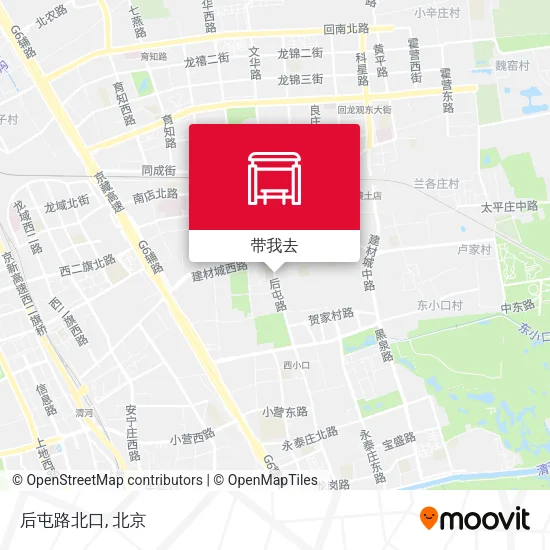 后屯路北口地图