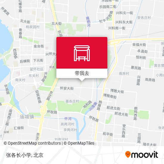 张各长小学地图