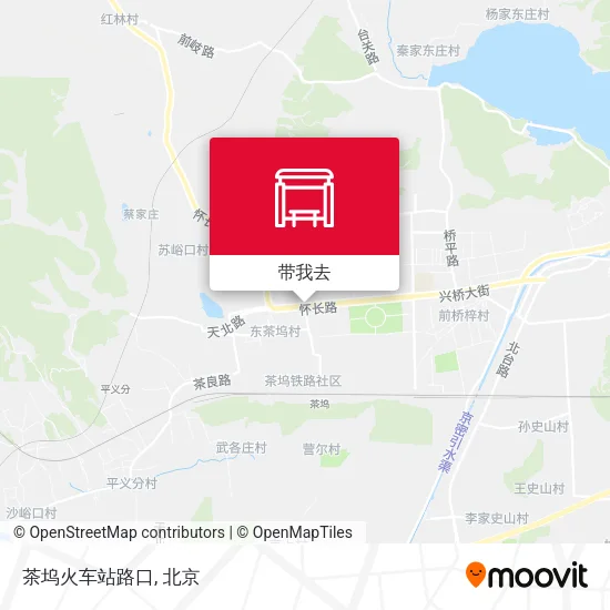 茶坞火车站路口地图