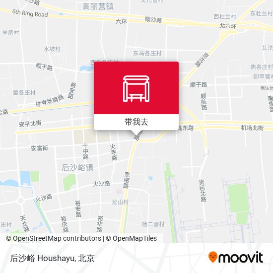 后沙峪 Houshayu地图