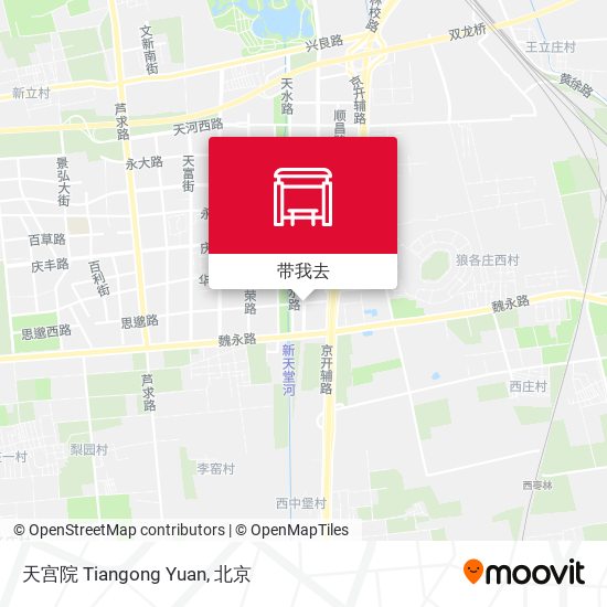 天宫院 Tiangong Yuan地图
