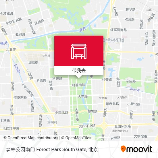 森林公园南门 Forest Park South Gate地图