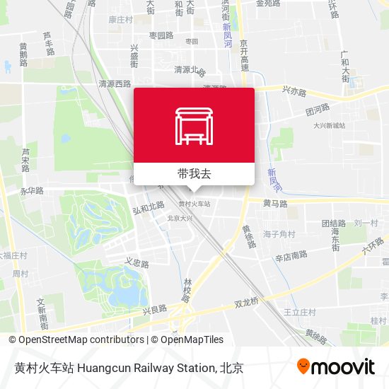 黄村火车站 Huangcun Railway Station地图