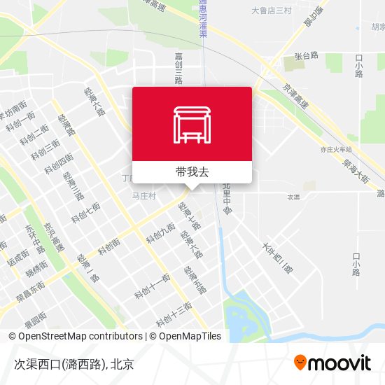 次渠西口(潞西路)地图