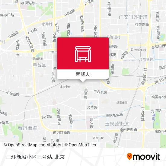 三环新城小区三号站地图
