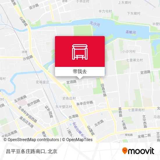 昌平豆各庄路南口地图
