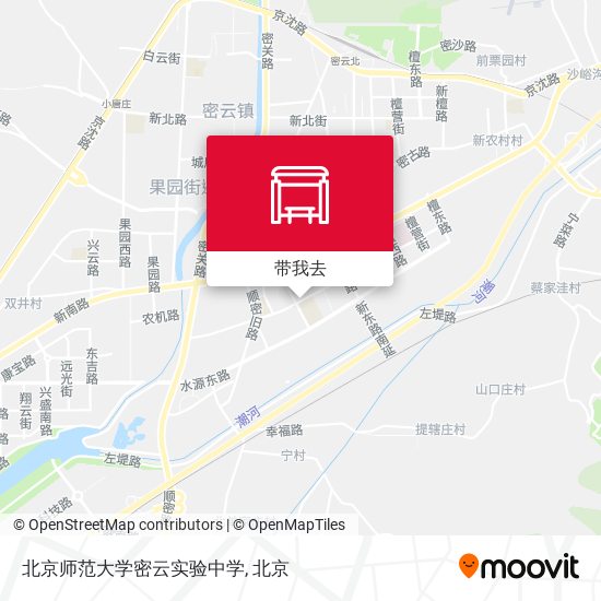 北京师范大学密云实验中学地图
