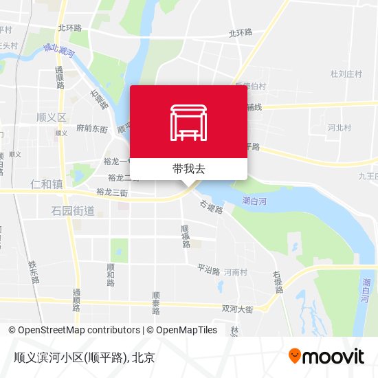 顺义滨河小区(顺平路)地图