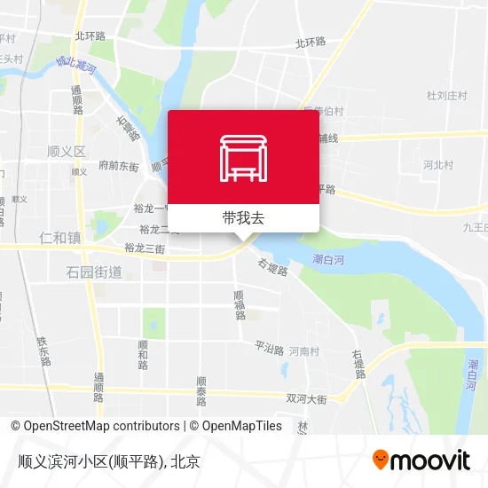 顺义滨河小区(顺平路)地图