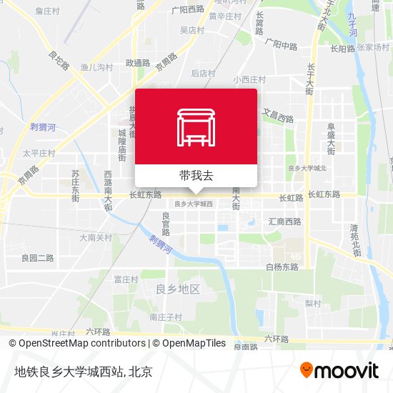 地铁良乡大学城西站地图