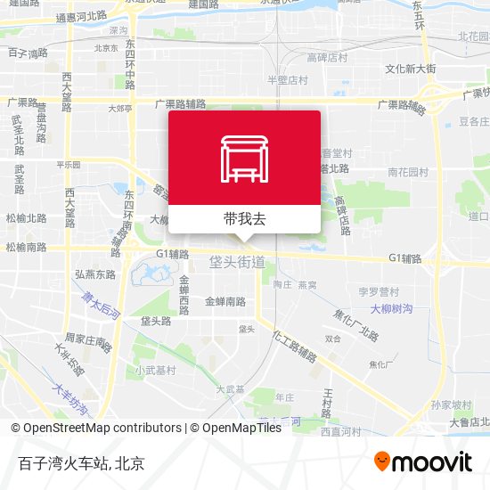 百子湾火车站地图