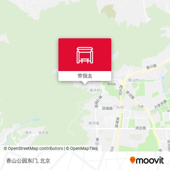 香山公园东门地图