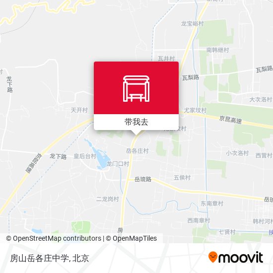 房山岳各庄中学地图