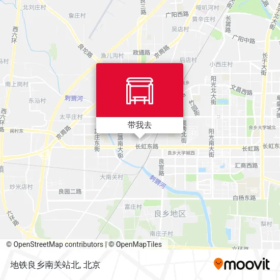 地铁良乡南关站北地图