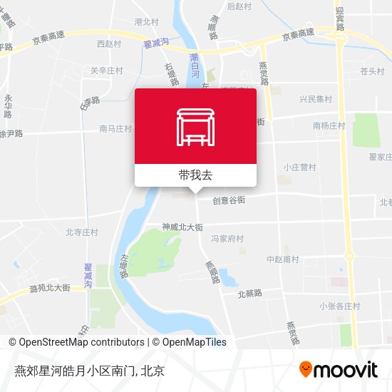 燕郊星河皓月小区南门地图